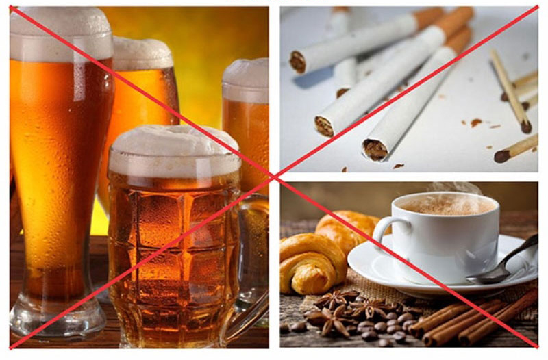 Tránh xa rượu bia, thuốc lá và chất kích thích